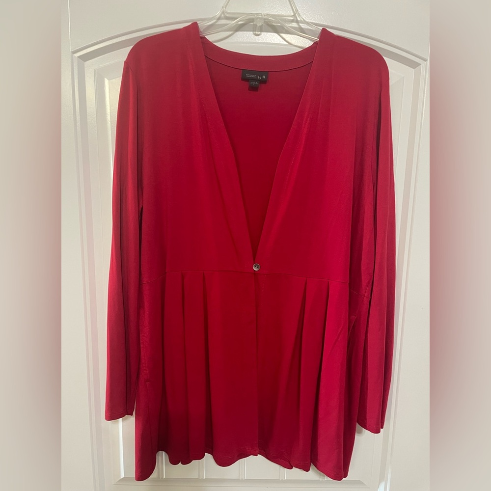 J. Jill - Wearever Collection Red knit cardigan